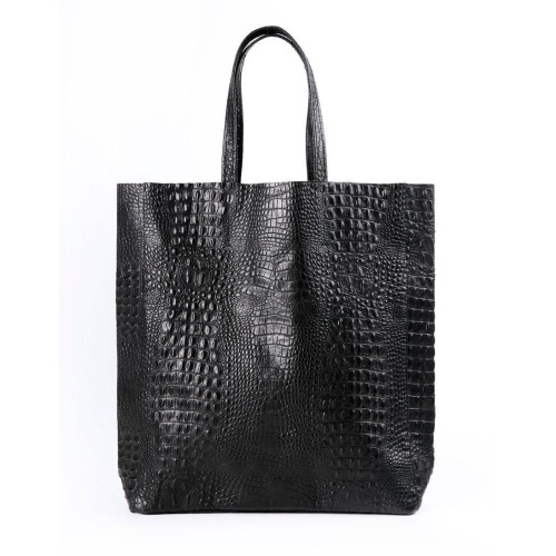 Сумка Poolparty leather-city-croco-black Сумка Poolparty leather-city-croco-black