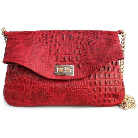 Сумка Poolparty red-crocodile-clutch