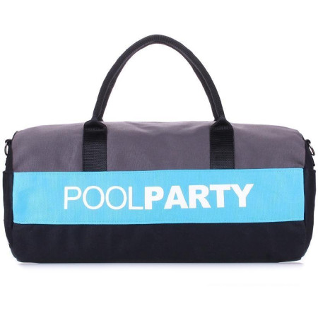 Сумка Poolparty gymbag-grey-blue-black