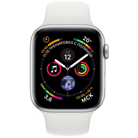 Смарт-часы Apple Watch Series 4 44mm Silver Aluminium Case with Whit...