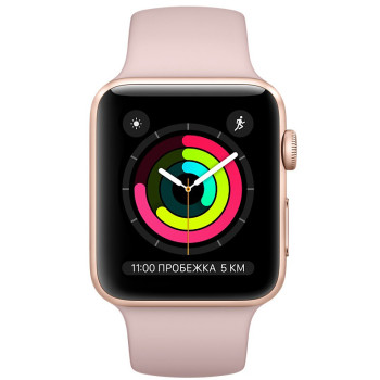 Смарт-часы Apple Watch Series 3 38mm Gold Aluminum Case with Pink Sp...