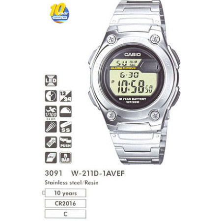 Часы Casio W-211D-1AVEF