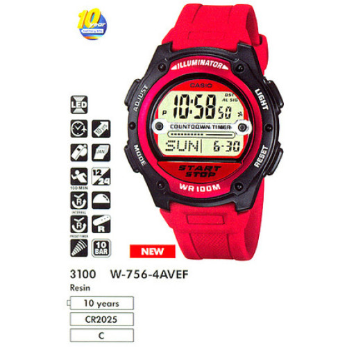 Часы Casio W-756-4AVEF